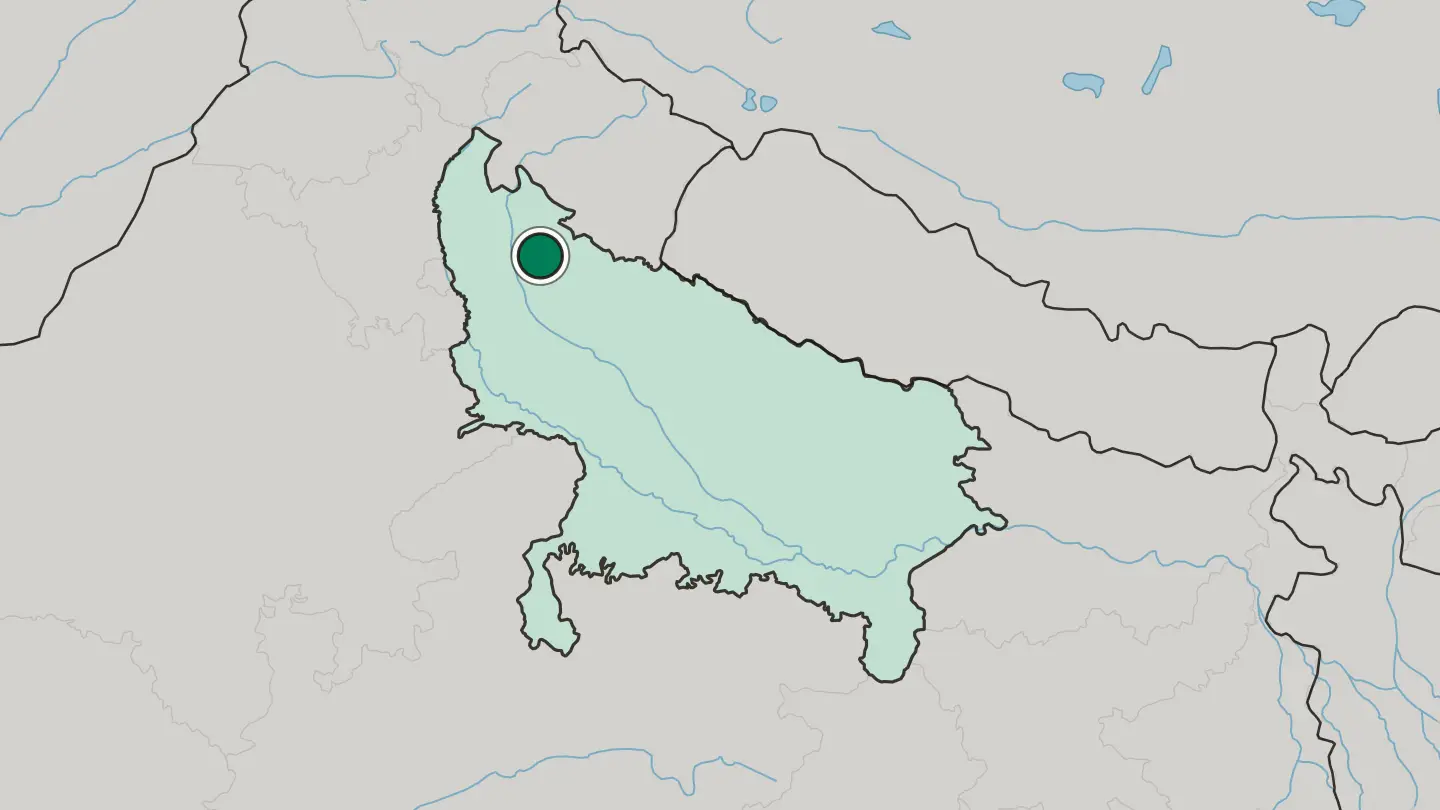 Map of Amroha in India