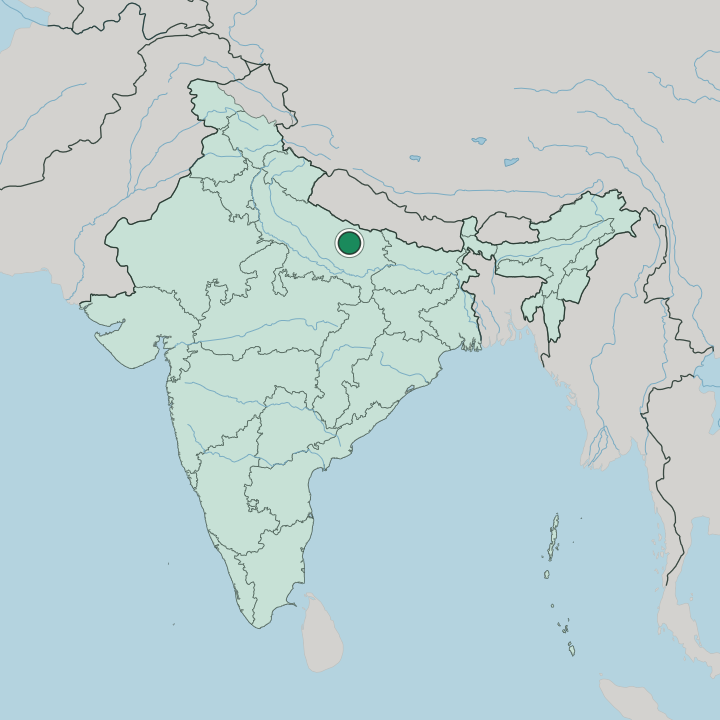 Map showing Ayodhya — In India