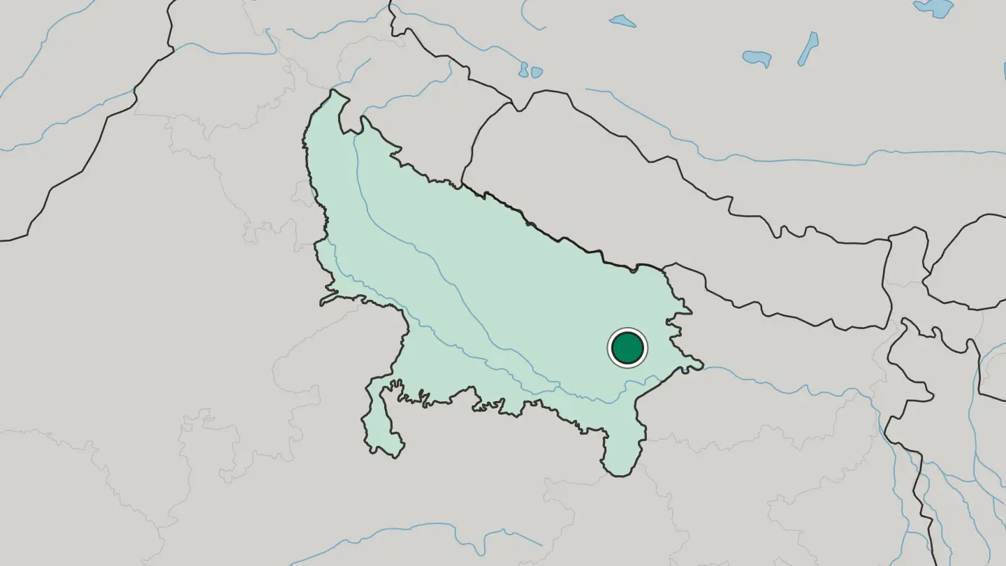 Map of Azamgarh in India