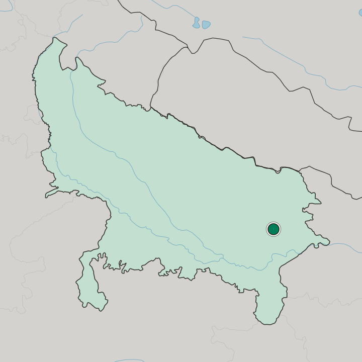 Map showing Azamgarh — In Uttar Pradesh
