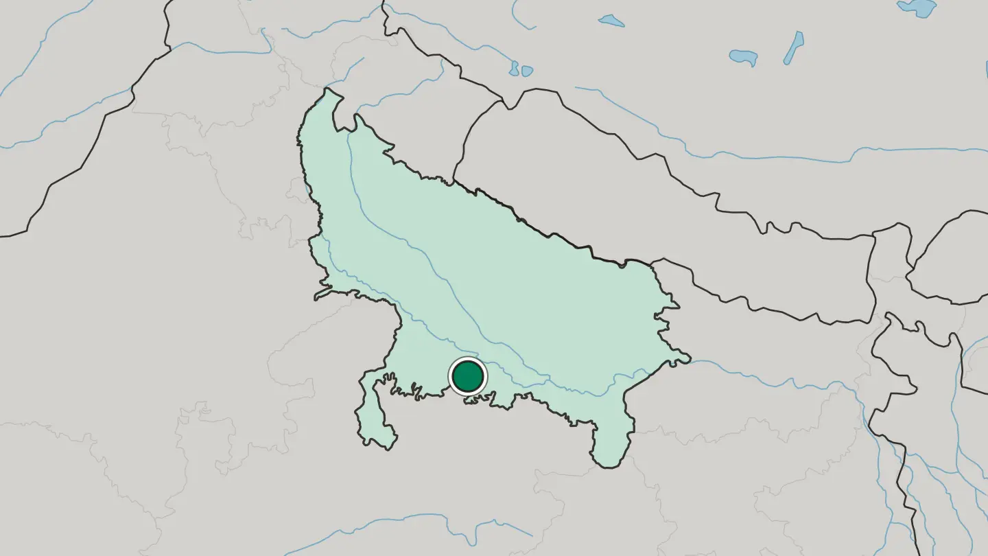Map of Bānda in India