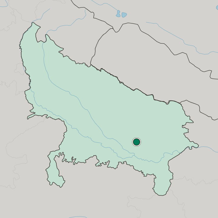 Map showing Bela — In Uttar Pradesh