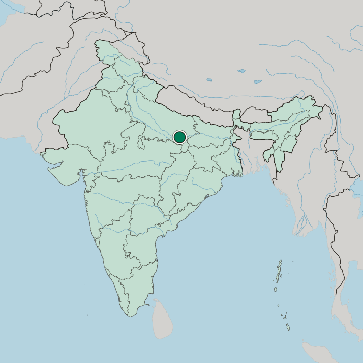 Map showing Bhadohi — In India