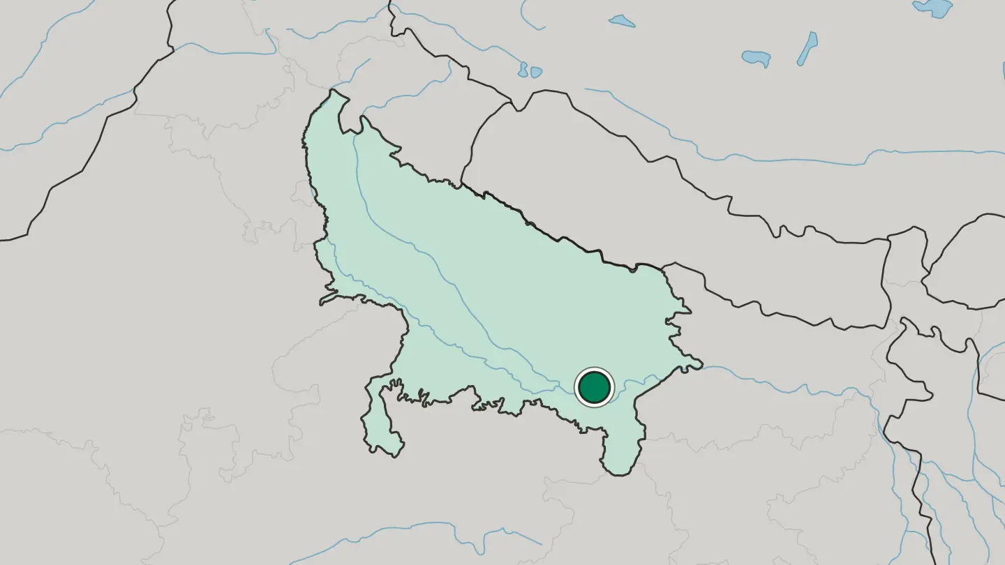 Map of Bhadohi in India