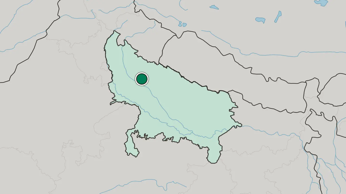 Map of Budaun in India