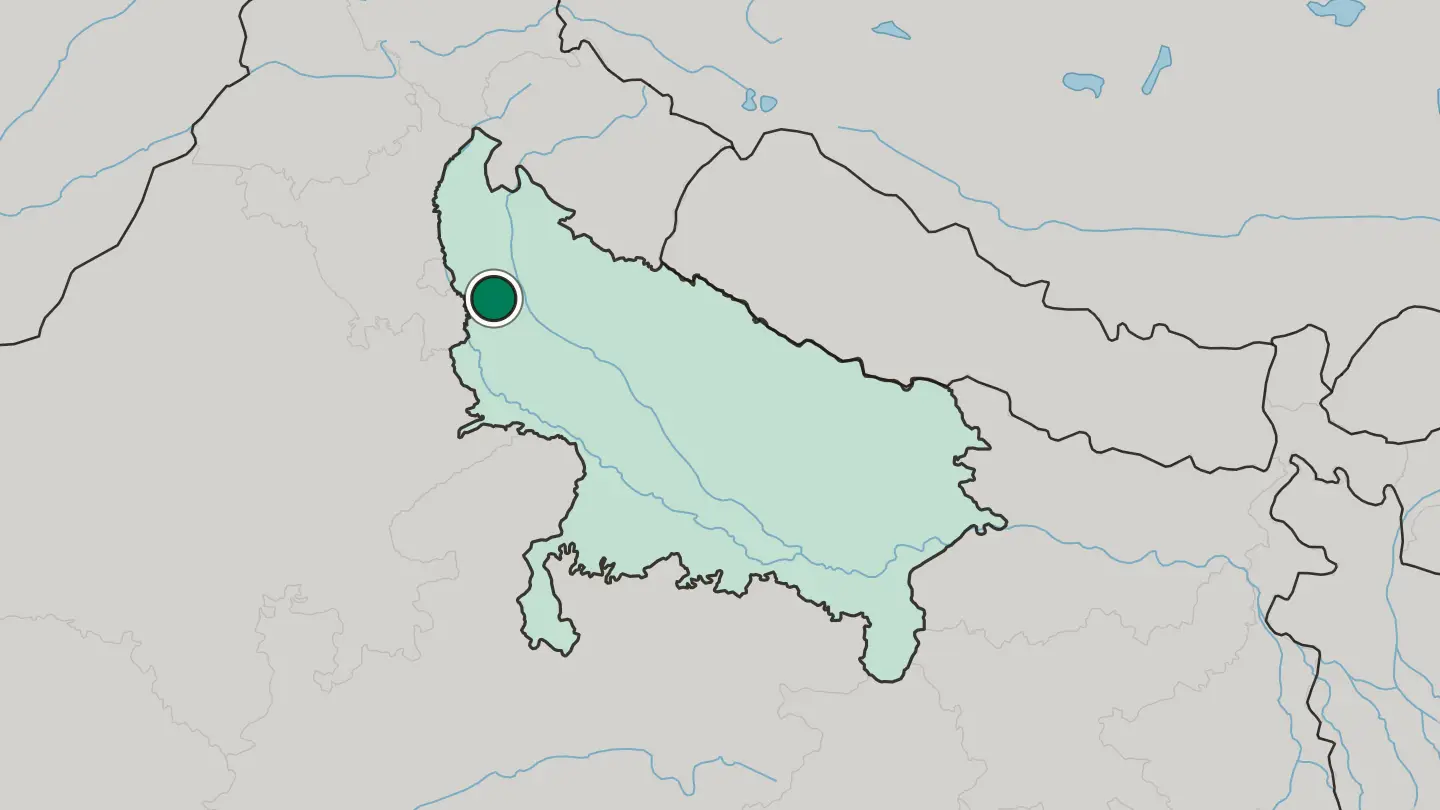 Map of Bulandshahr in India