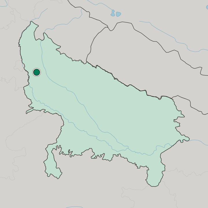 Map showing Bulandshahr — In Uttar Pradesh