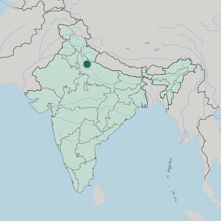 Map showing Chanduasi — In India