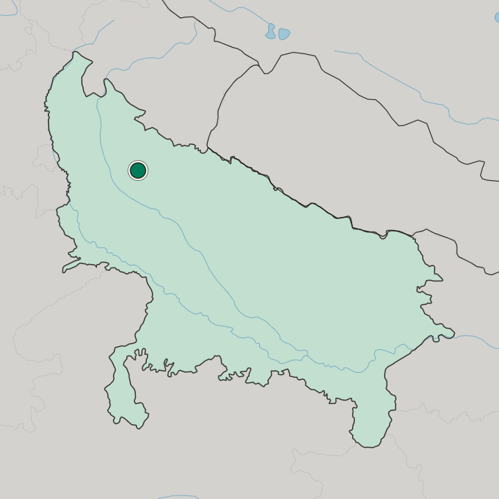 Map showing Chanduasi — In Uttar Pradesh