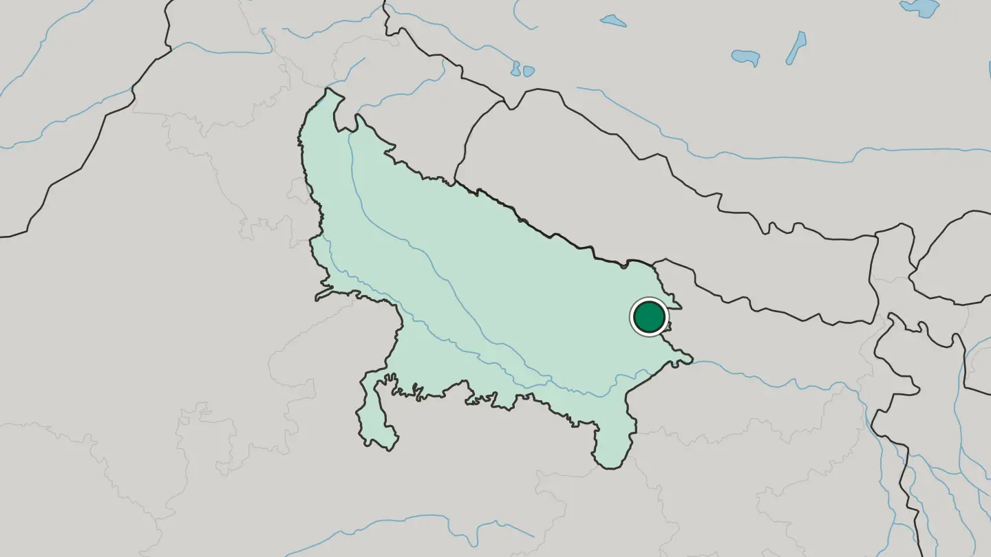 Map of Deoria in India