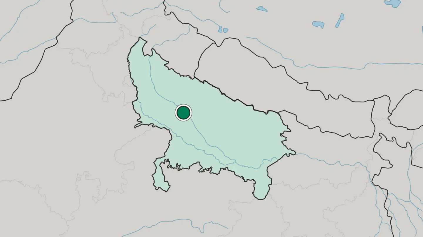 Map of Farrukhābād in India