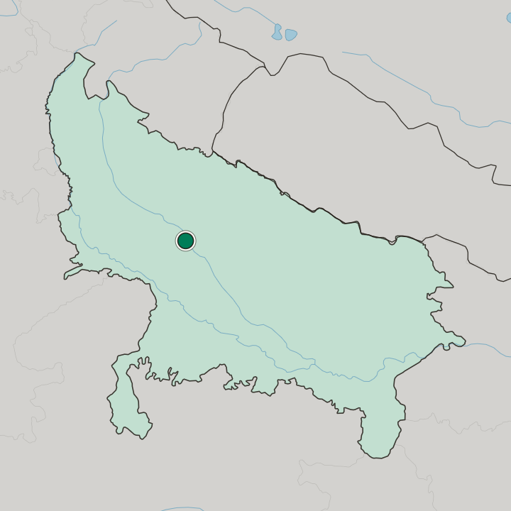 Map showing Farrukhābād — In Uttar Pradesh