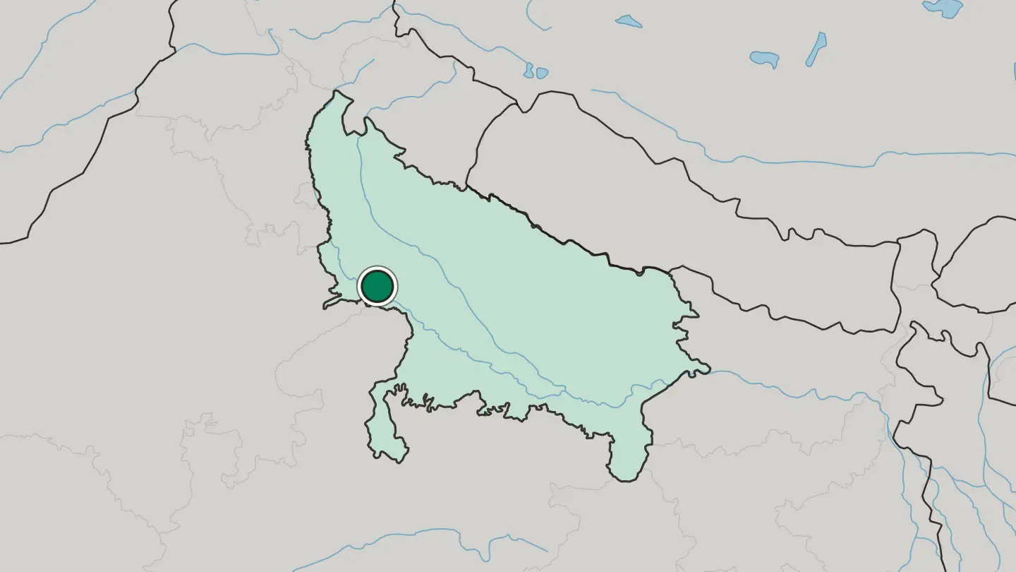 Map of Fīrozābād in India