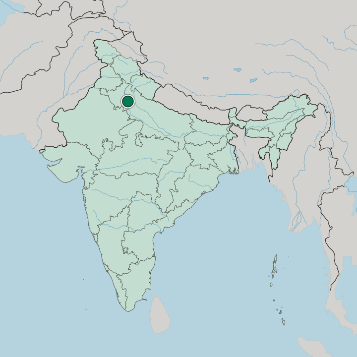 Map showing Ghāziābād — In India