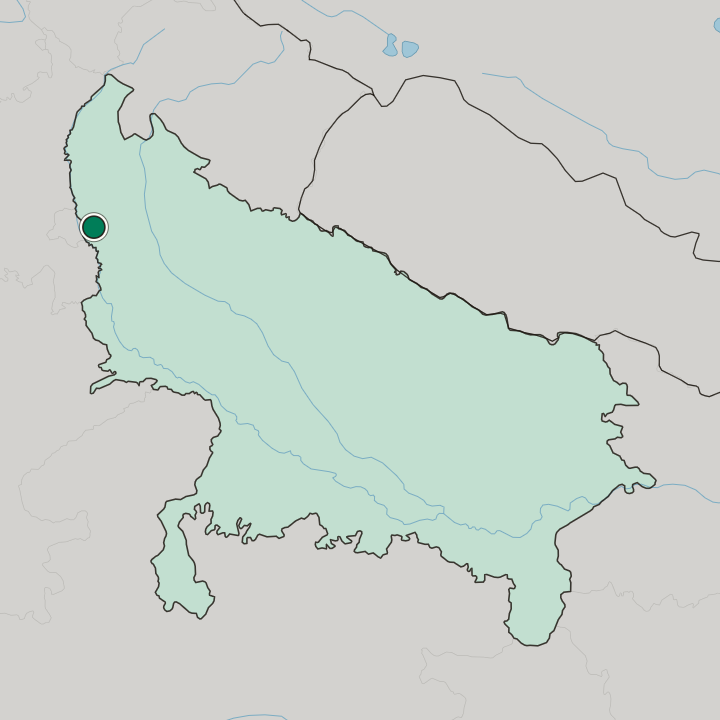 Map showing Ghāziābād — In Uttar Pradesh