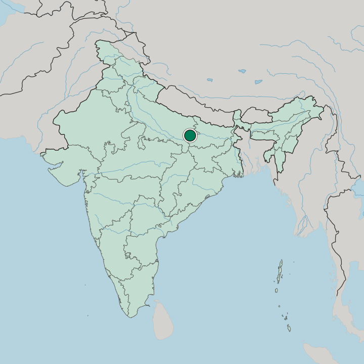 Map showing Ghazīpur — In India