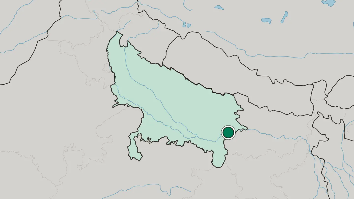 Map of Ghazīpur in India