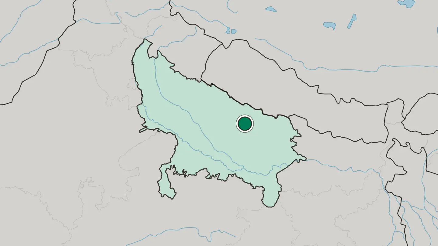 Map of Gondā City in India