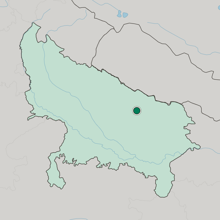 Map showing Gondā City — In Uttar Pradesh