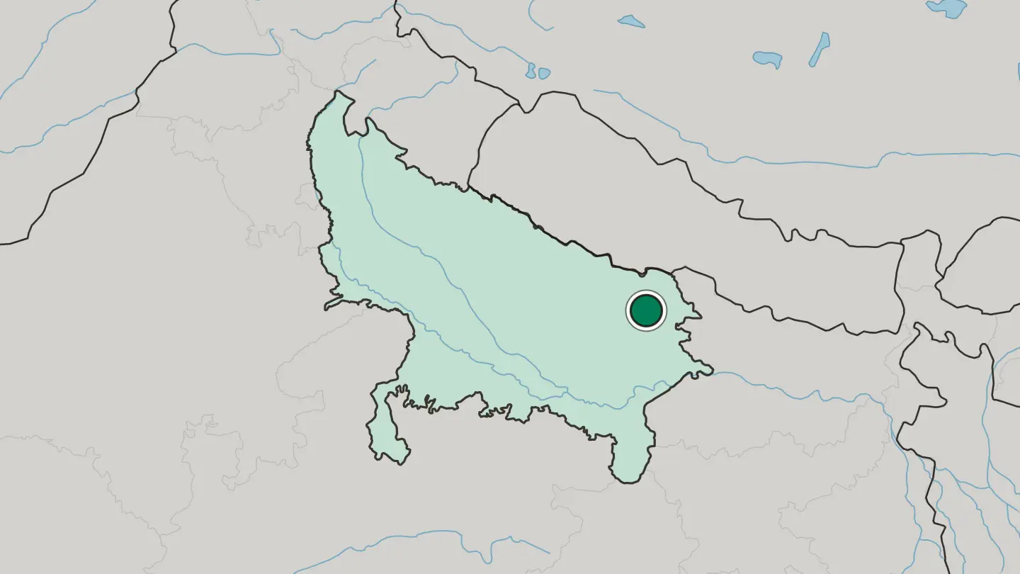 Map of Gorakhpur in India
