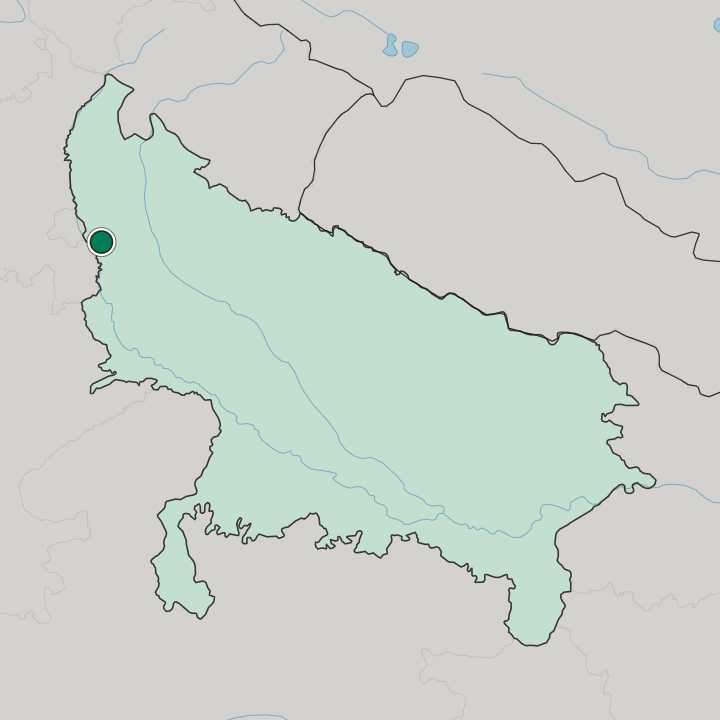Map showing Greater Noida — In Uttar Pradesh