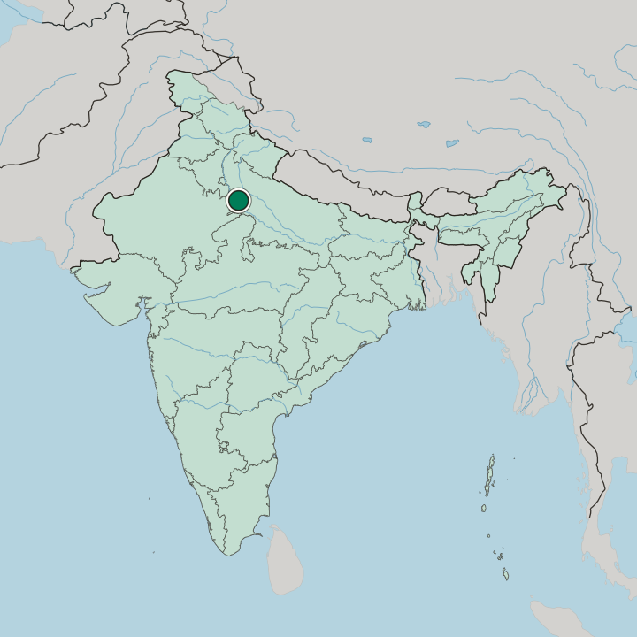 Map showing Hāthras — In India