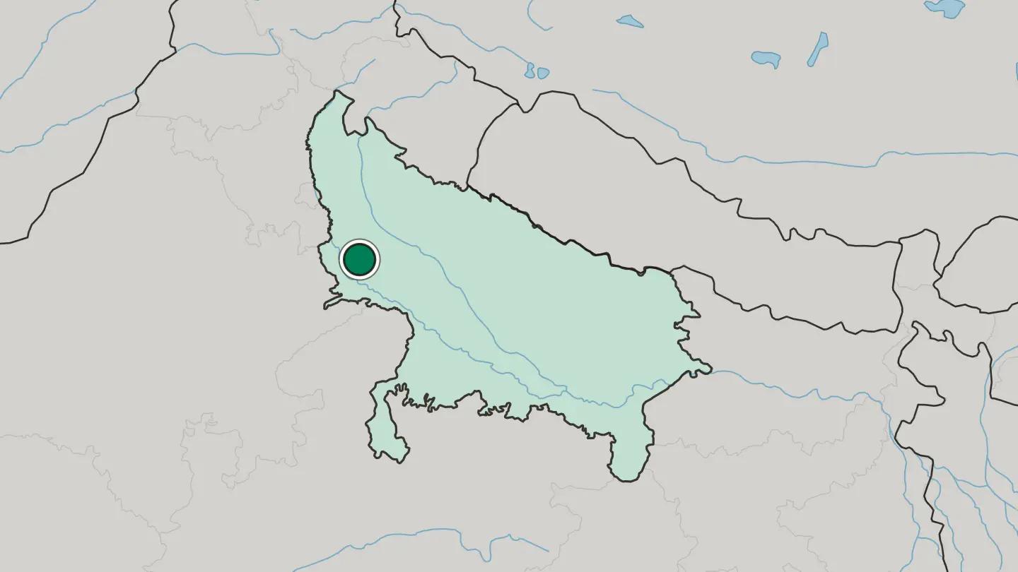 Map of Hāthras in India