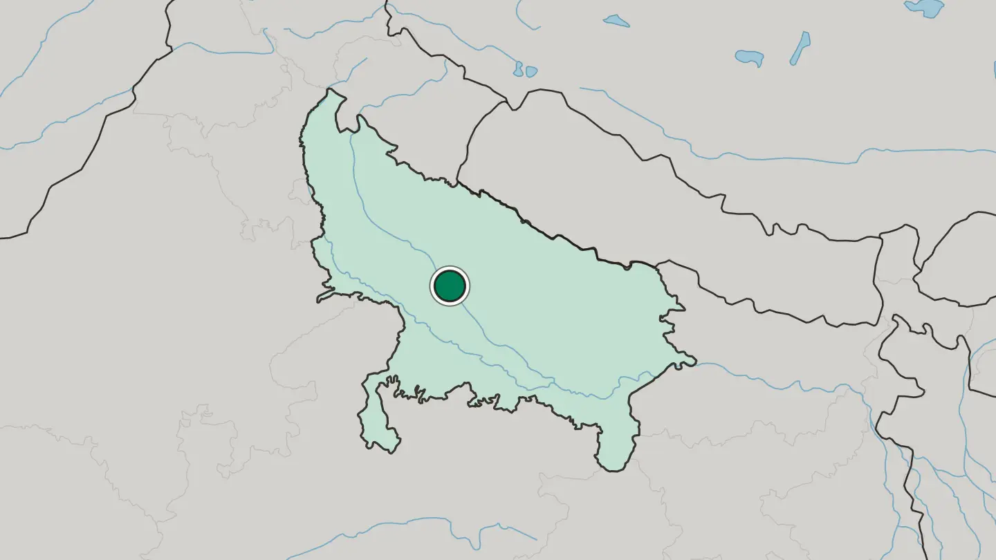 Map of Kannauj in India