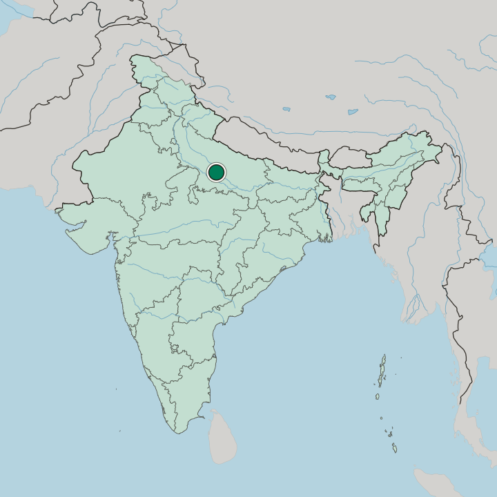 Map showing Kanpur — In India