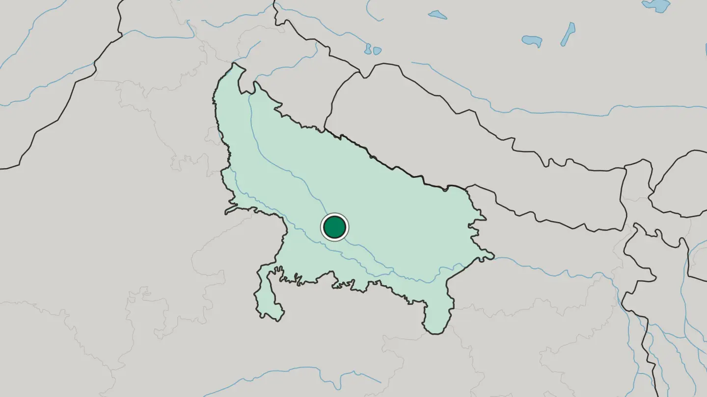 Map of Kanpur in India