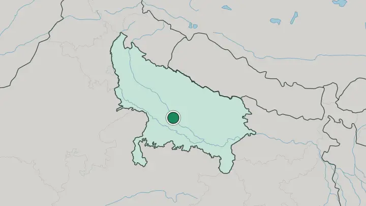 Map of Kanpur in India