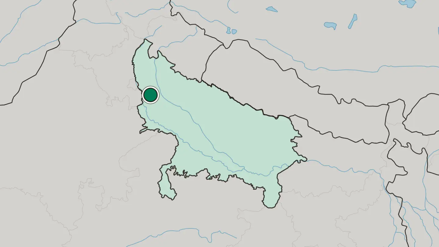 Map of Khurja in India