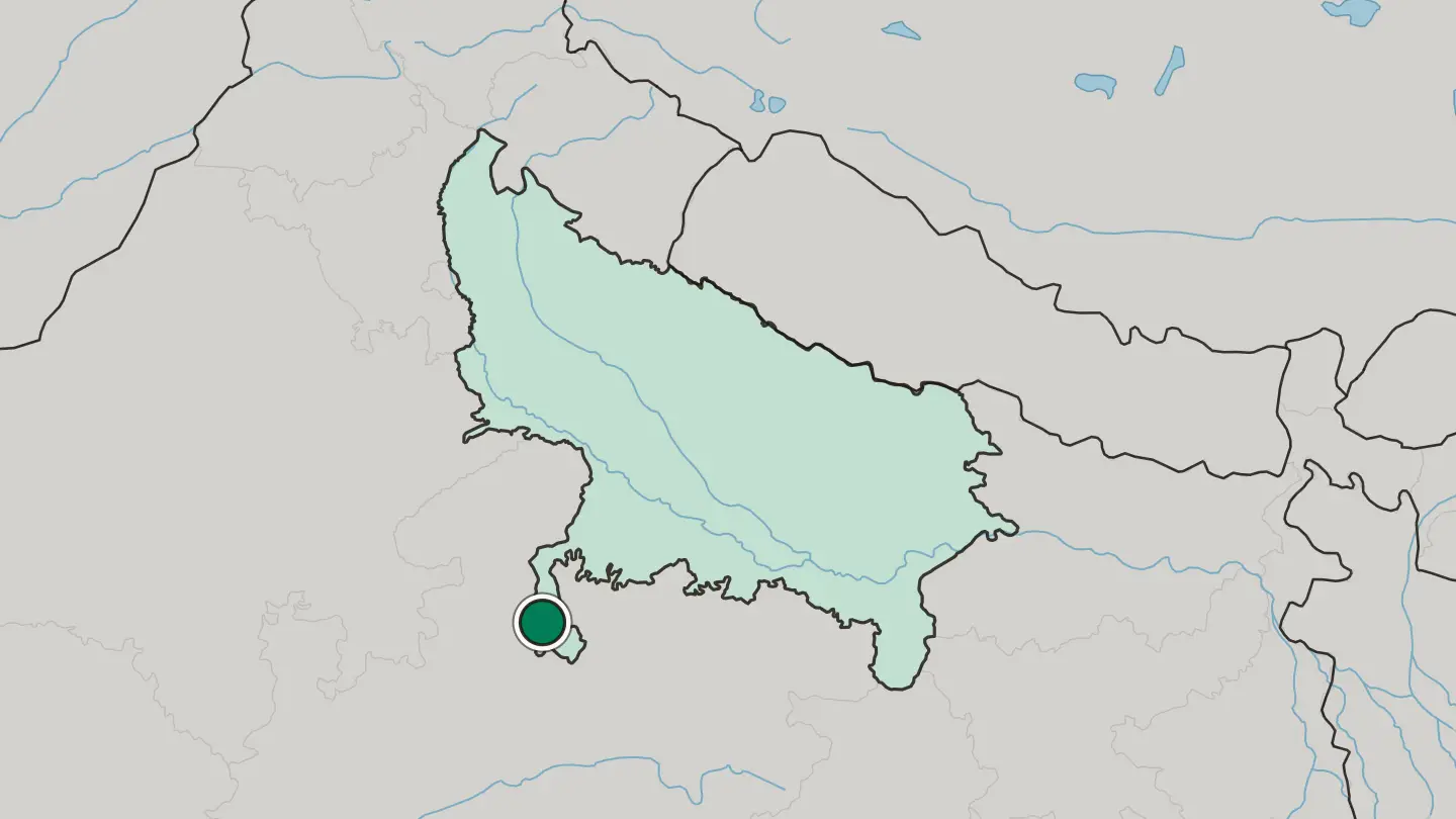 Map of Lalitpur in India