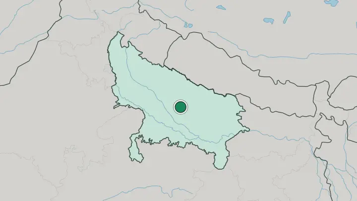 Map of Lucknow in India
