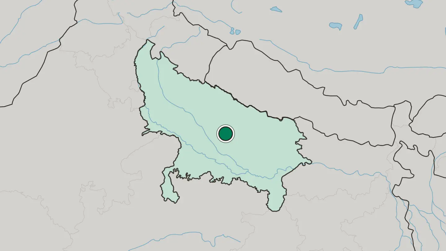 Map of Lucknow in India