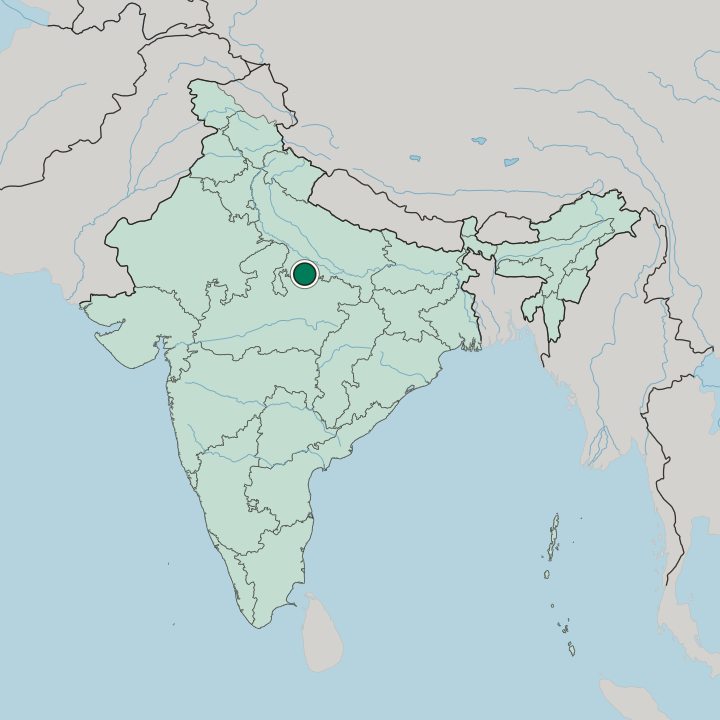 Map showing Mahobā — In India