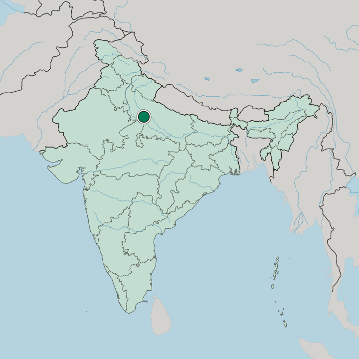 Map showing Mainpuri — In India