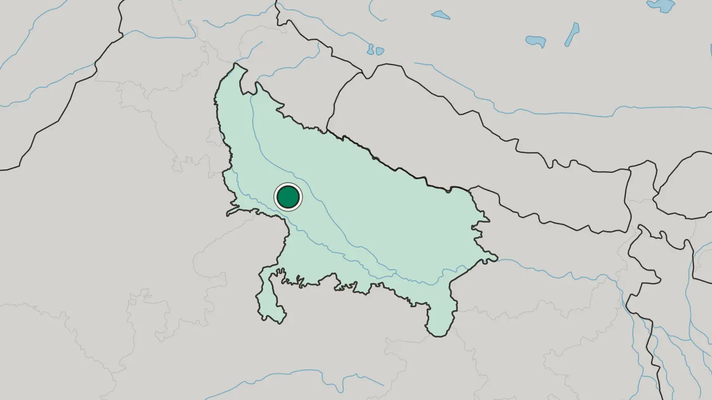 Map of Mainpuri in India