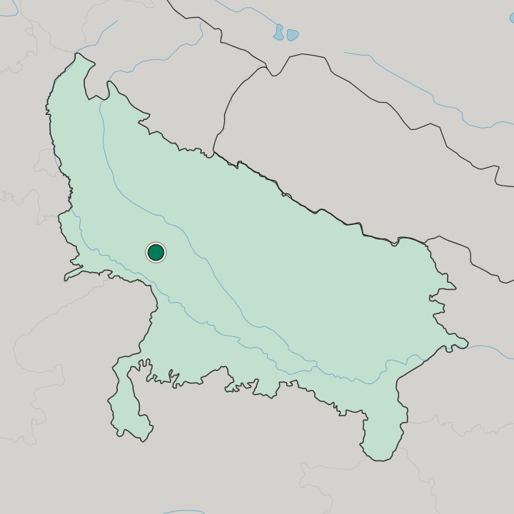 Map showing Mainpuri — In Uttar Pradesh