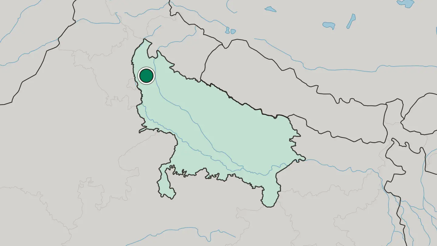 Map of Meerut in India