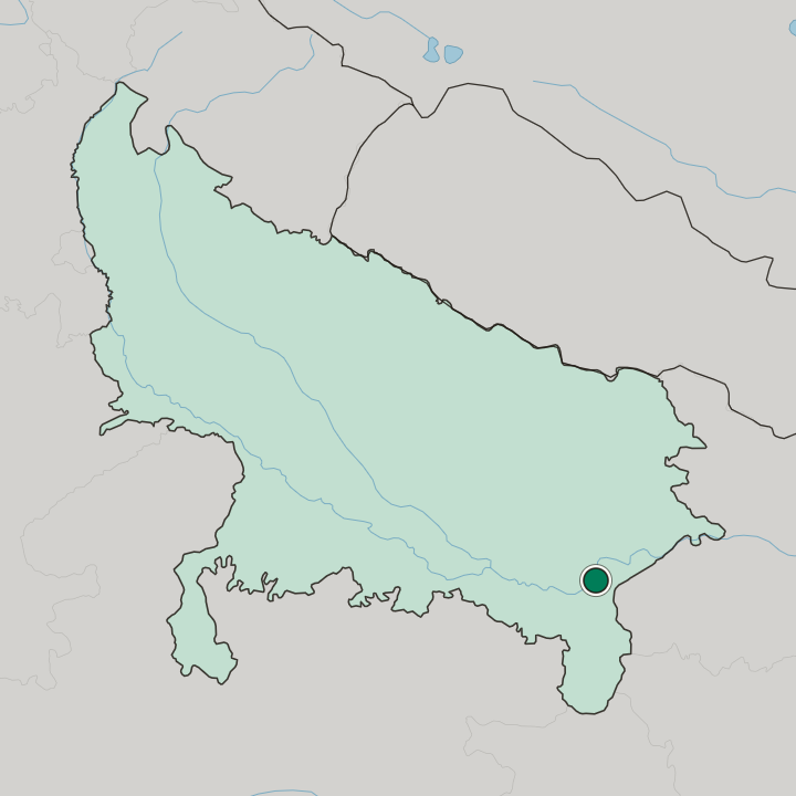 Map showing Mughal Sarāi — In Uttar Pradesh