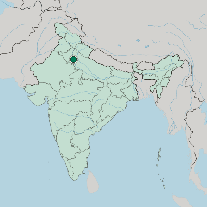 Map showing Noida — In India