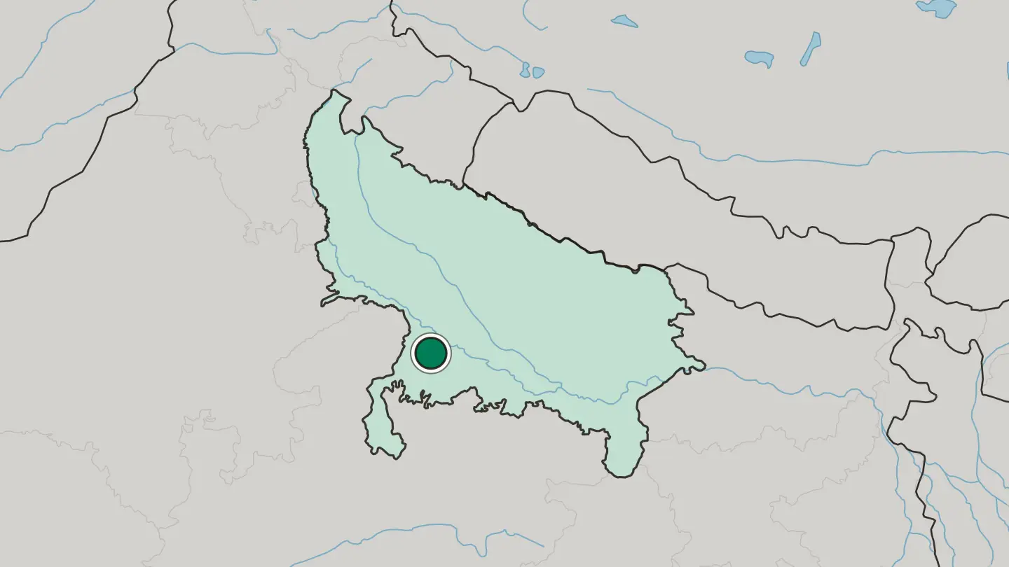 Map of Orai in India