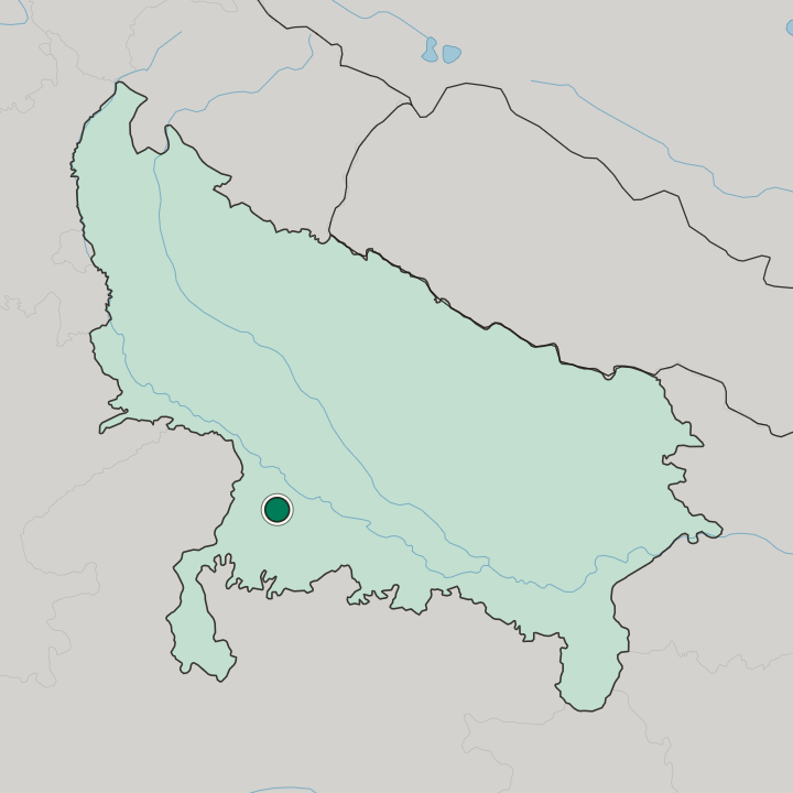 Map showing Orai — In Uttar Pradesh