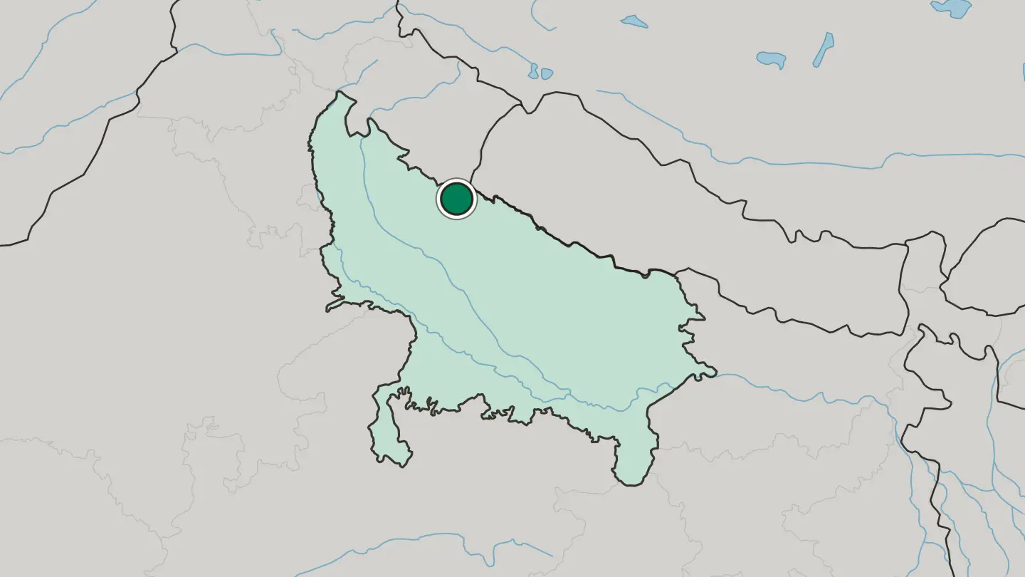 Map of Pīlibhīt in India