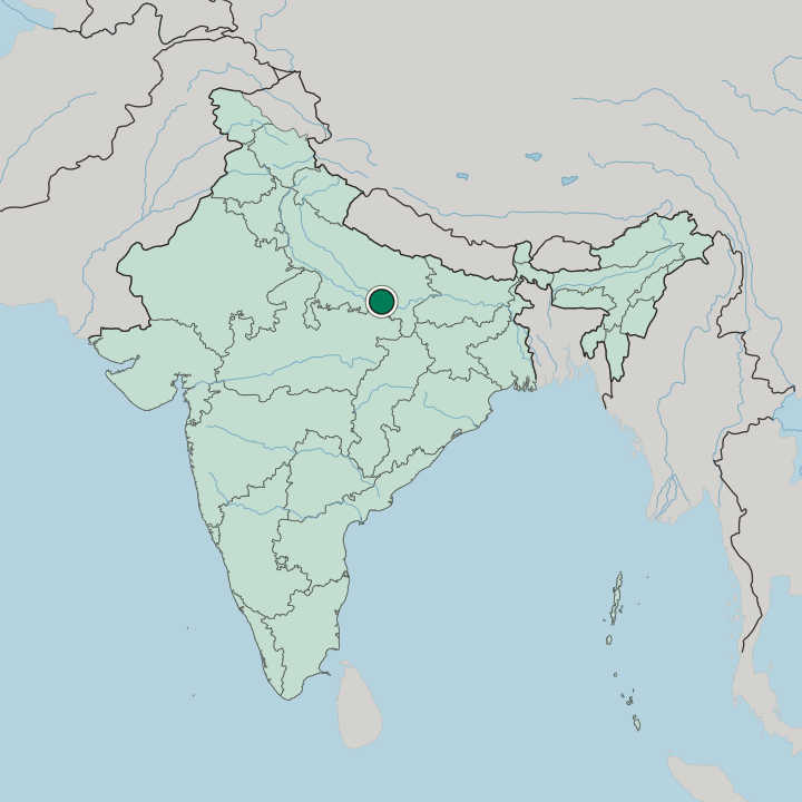 Map showing Prayagraj — In India