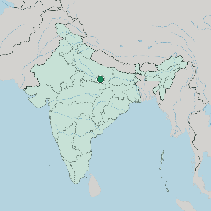 Map showing Prayagraj — In India