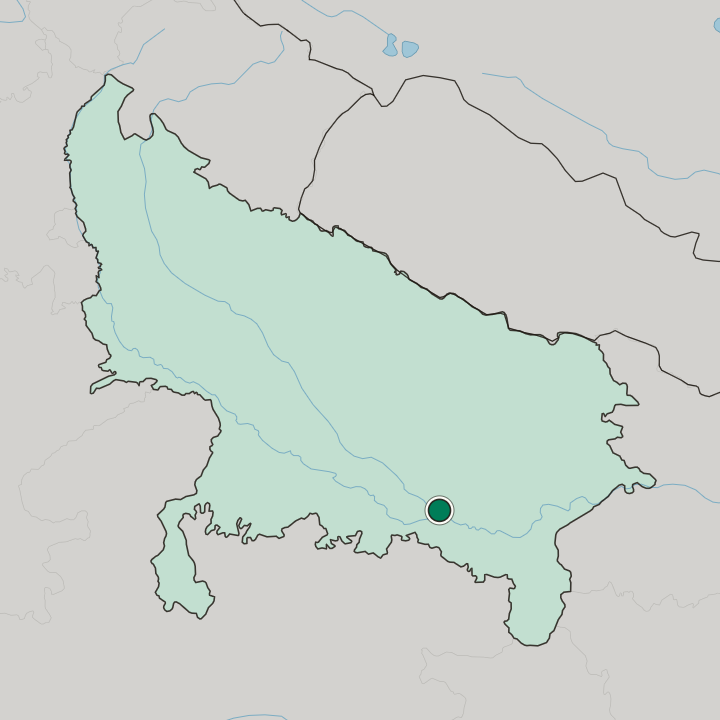 Map showing Prayagraj — In Uttar Pradesh