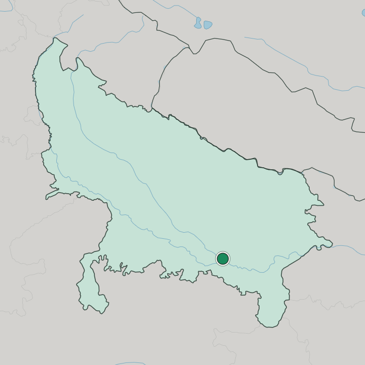 Map showing Prayagraj — In Uttar Pradesh