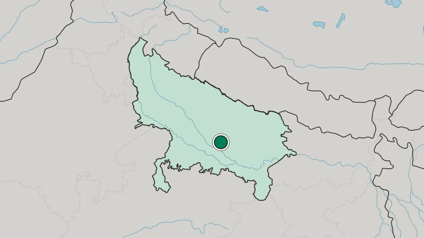Map of Raebareli in India